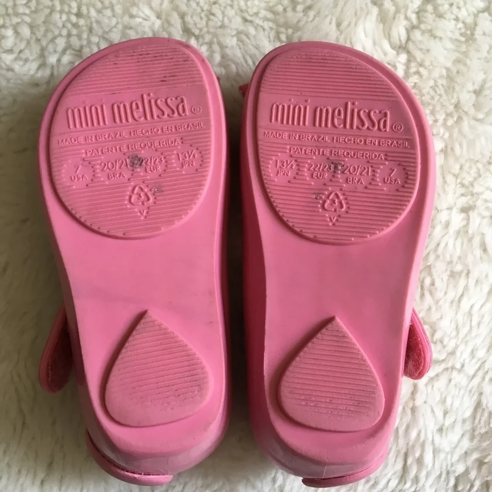 Mini Melissa Pink Cat Girls Shoes Size 7